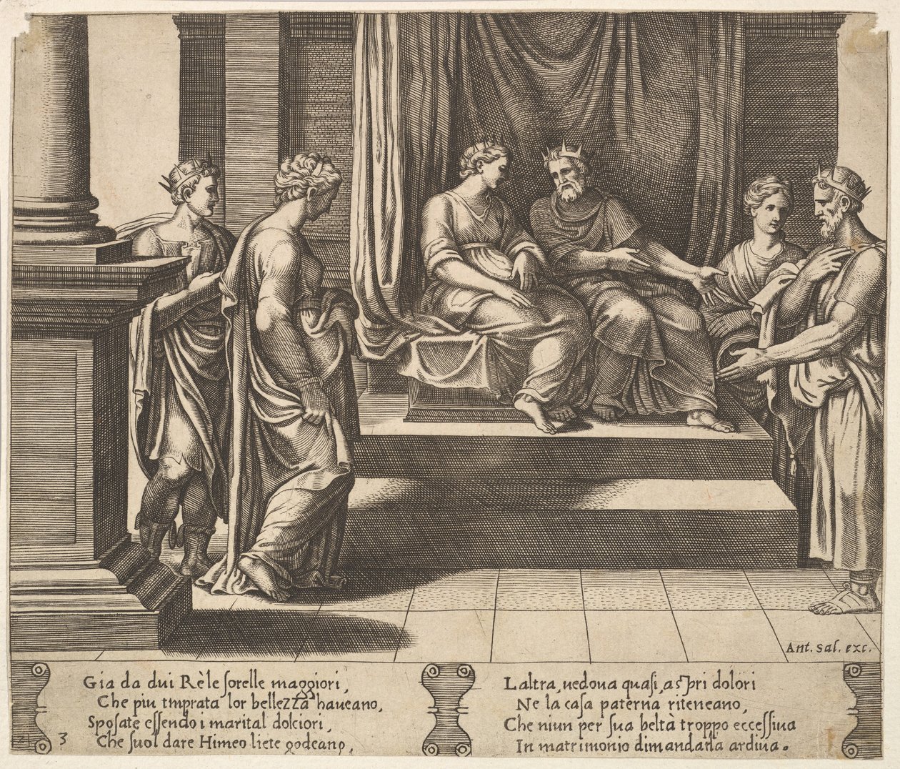 Plate 3: Psyches to søstre er gift med konger, fra 