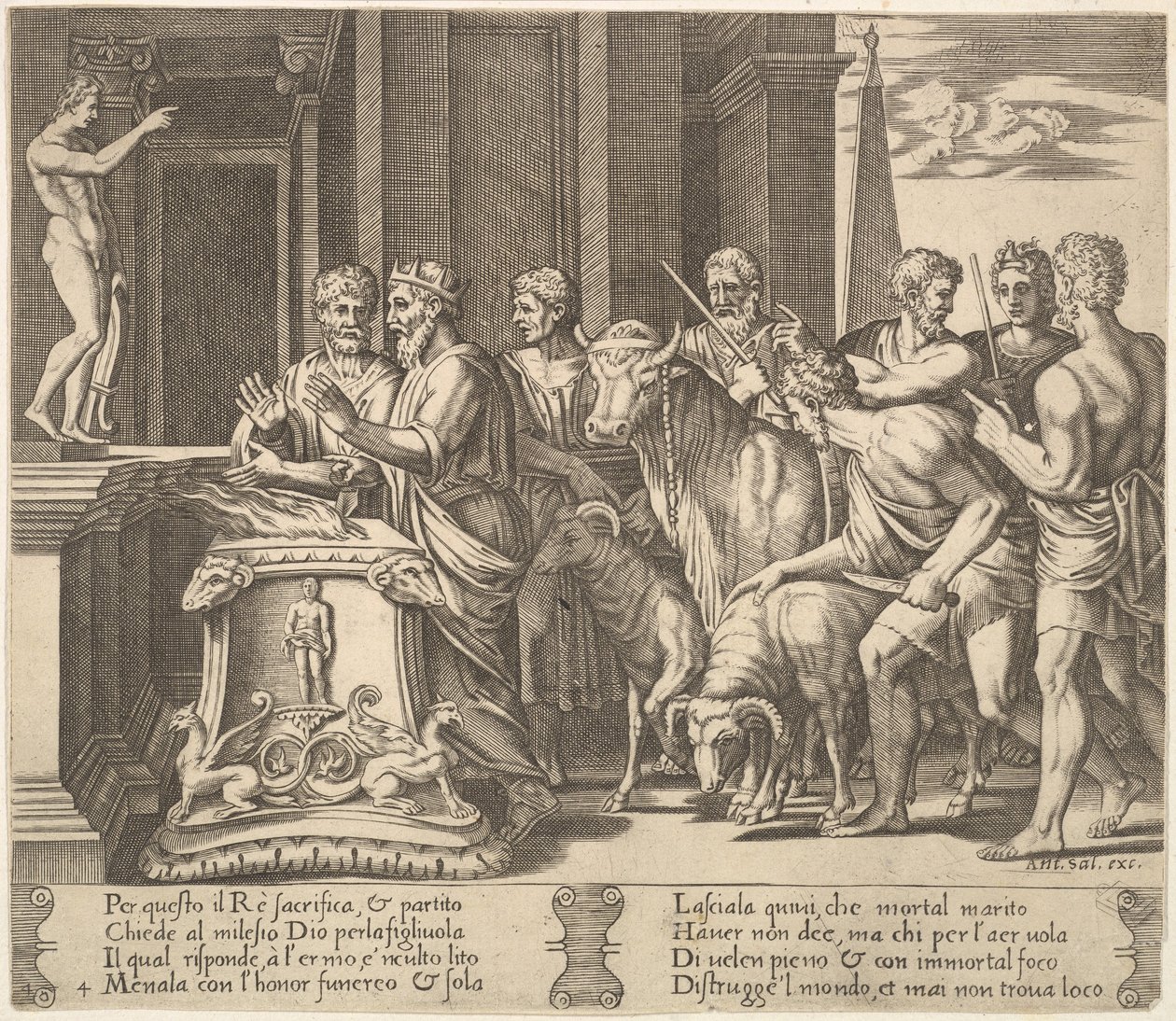 Plate 4: Psyches far konsulterer oraklet, fra 