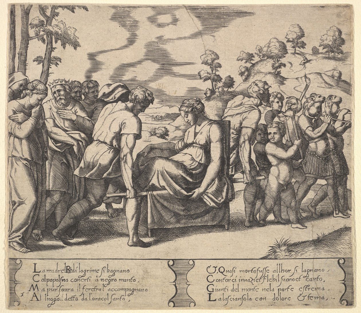 Plate 5: Psyche bar på et kull, fra 