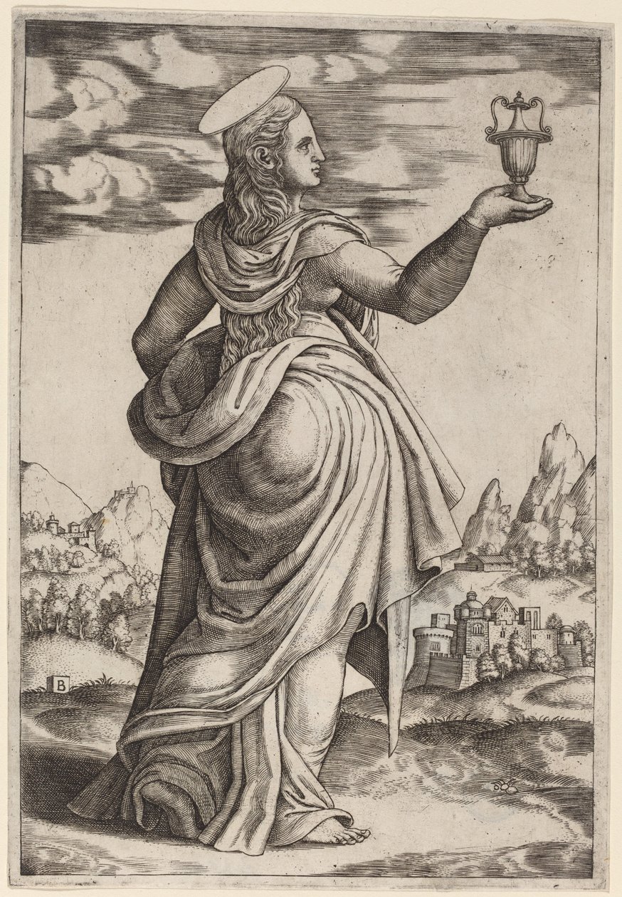 Magdalen av Master of the Die after Follower of Raphael