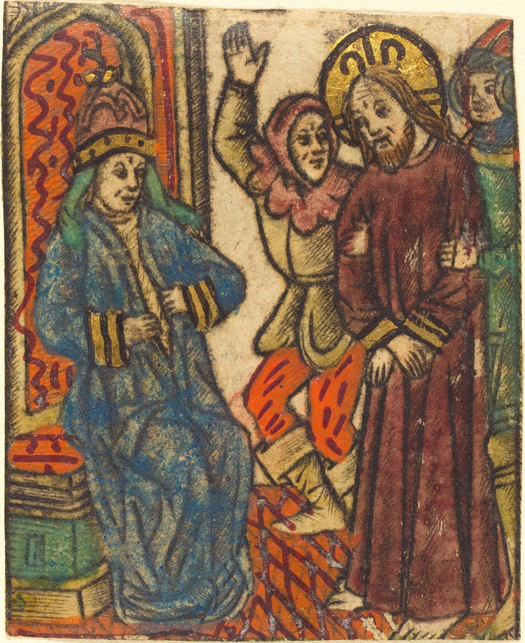 Kristus før Kaifas av Master of the Dutuit Mount of Olives after Master of St. Erasmus