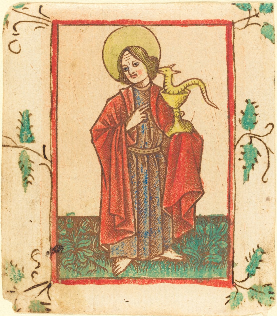 Evangelisten Johannes av Master of the Dutuit Mount of Olives after Master of St. Erasmus