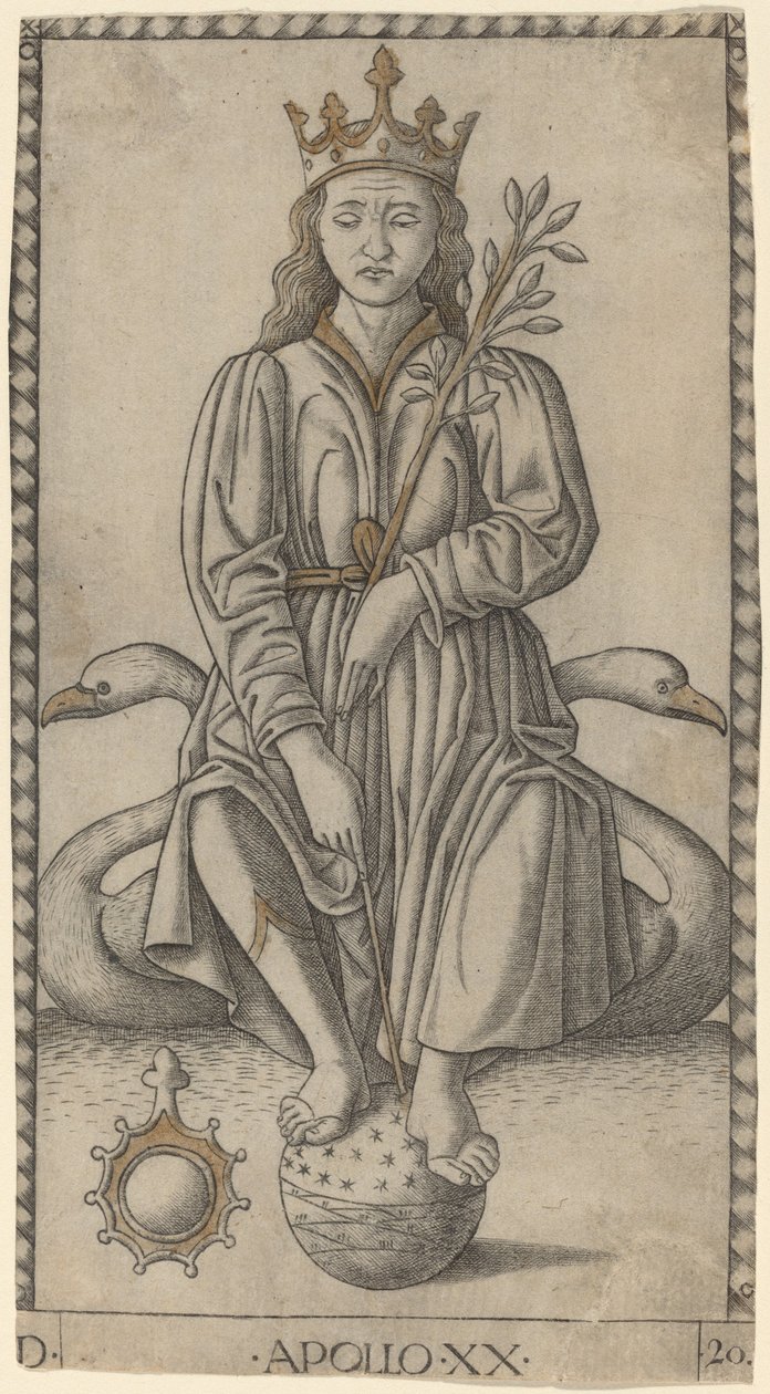 Apollo av Master of the E Series Tarocchi