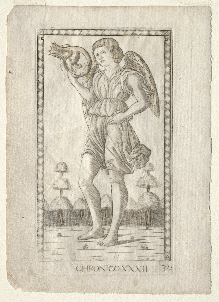 Genius of Time (fra Tarocchi, serie B: Cosmic Principles and Virtues, #32) av Master of the E Series Tarocchi