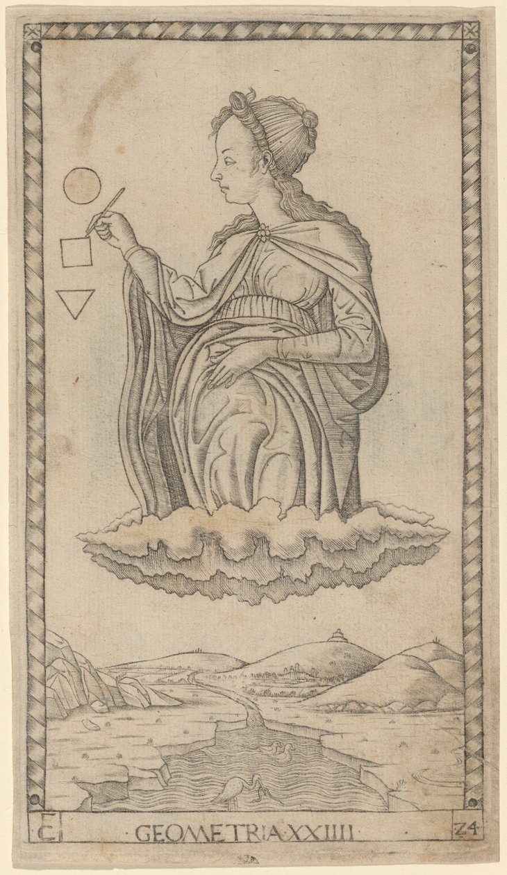 Geometri (geometri) av Master of the E Series Tarocchi