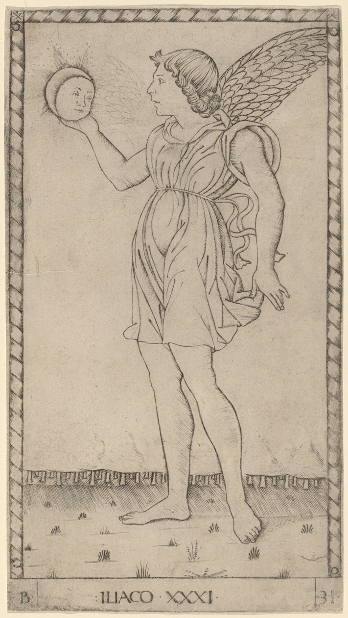 Iliacus (solens geni) av Master of the E Series Tarocchi