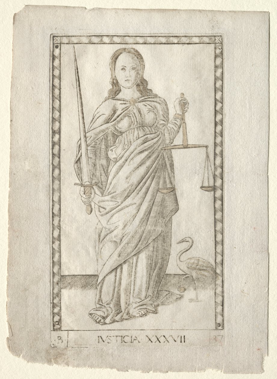 Rettferdighet (fra Tarocchi, serie B: Cosmic Principles and Virtues, #37) av Master of the E Series Tarocchi