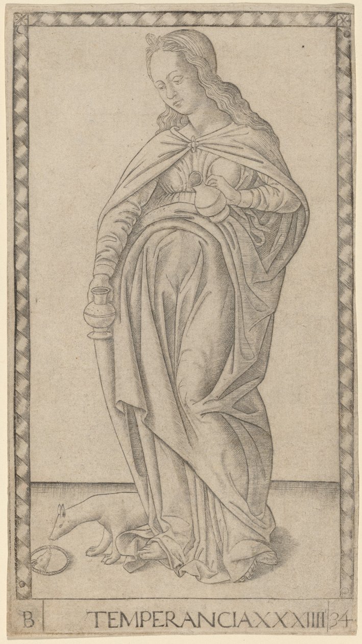 Temperancia (temperanse) av Master of the E Series Tarocchi