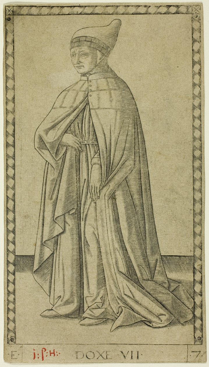 The Doge, plate syv fra The Ranks and Conditions of Men av Master of the E-Series Tarocchi