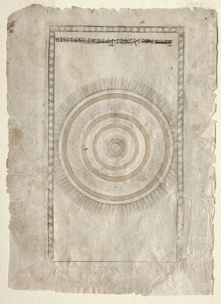 The Empyrean Sphere fra Tarocchi, serie A..., før 1467. av Master of the E Series Tarocchi