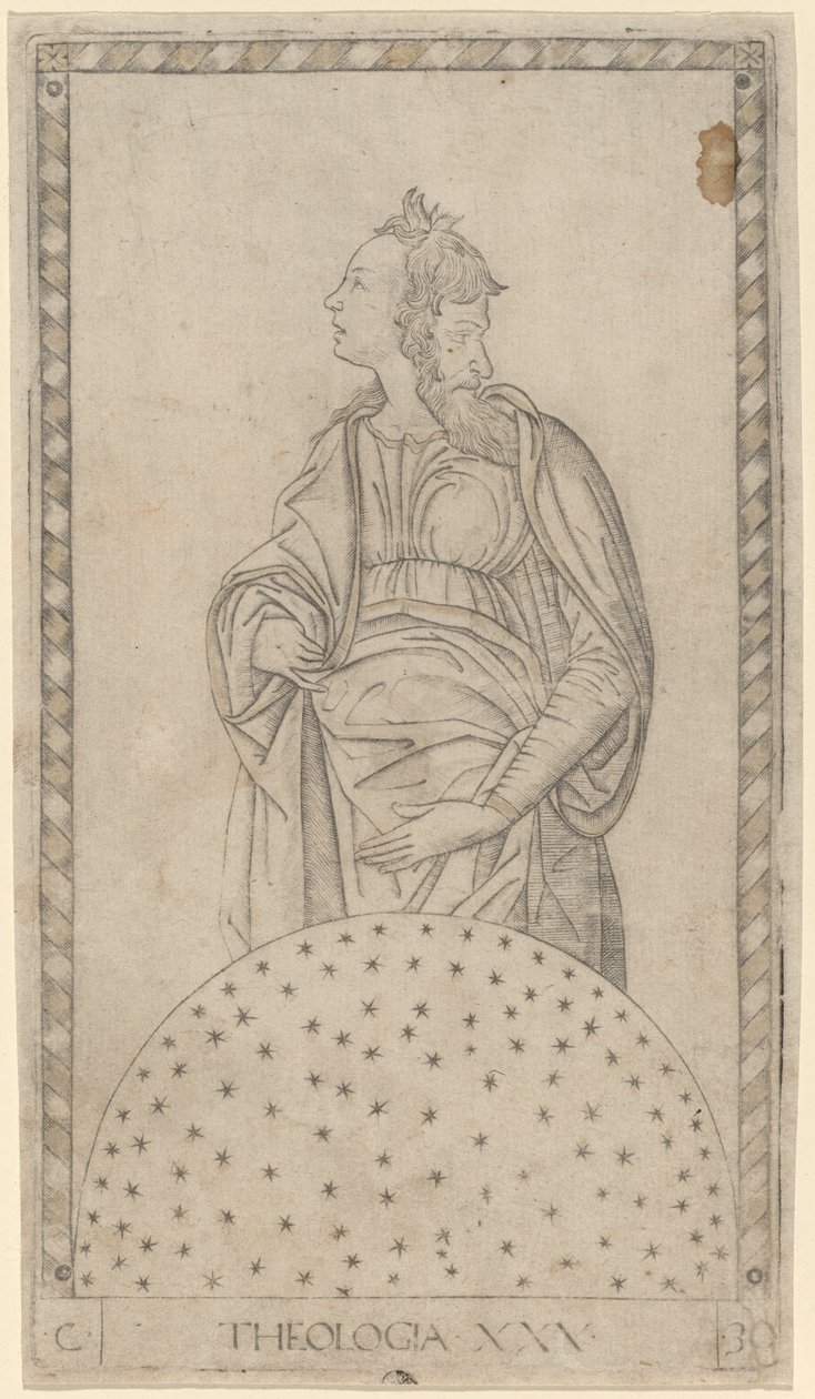 Teologi (teologi) av Master of the E Series Tarocchi