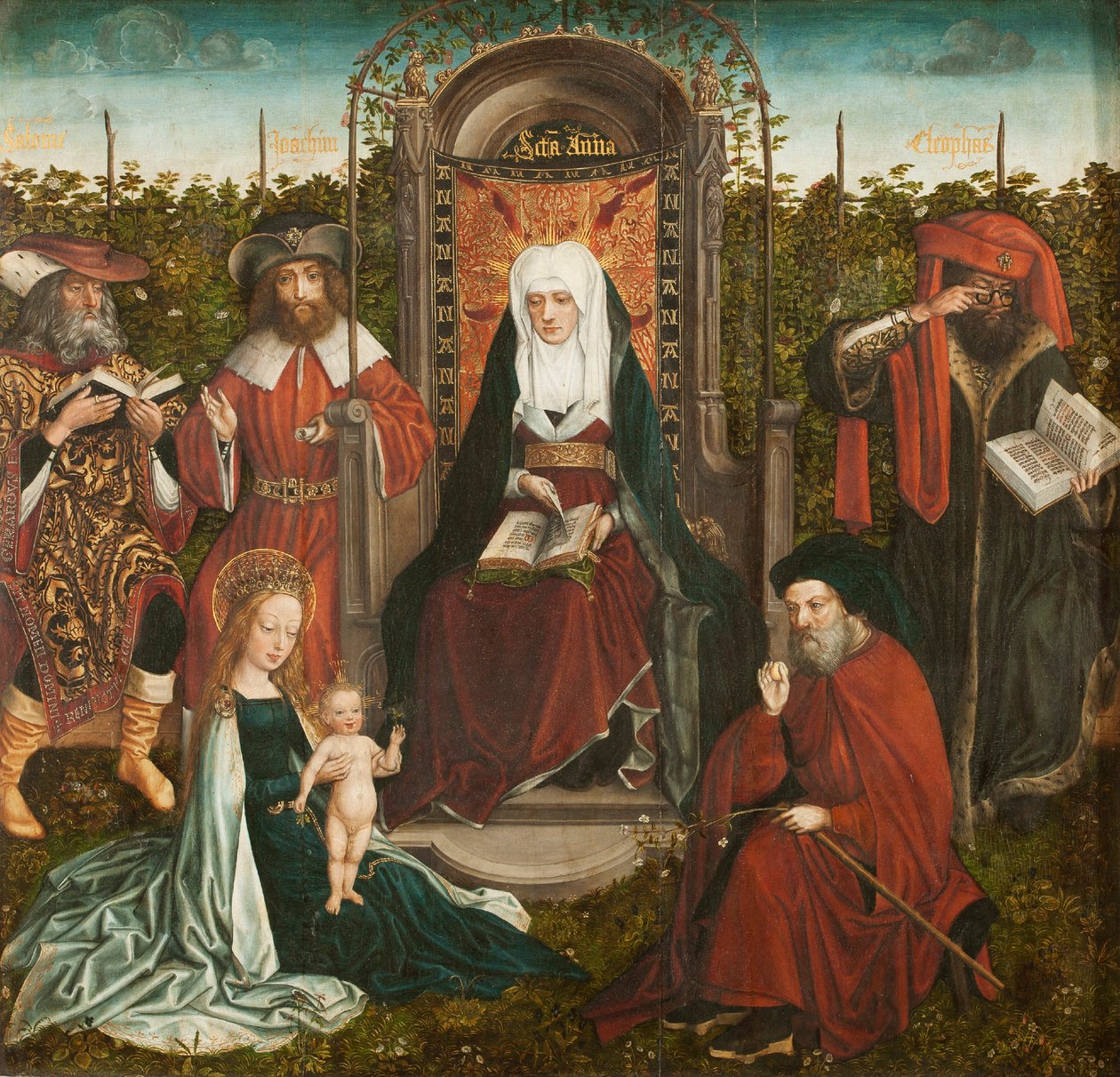 The Family of Saint Anne Triptych, sentralpanel, ca 1500-1510. av Master of the Family of Saint