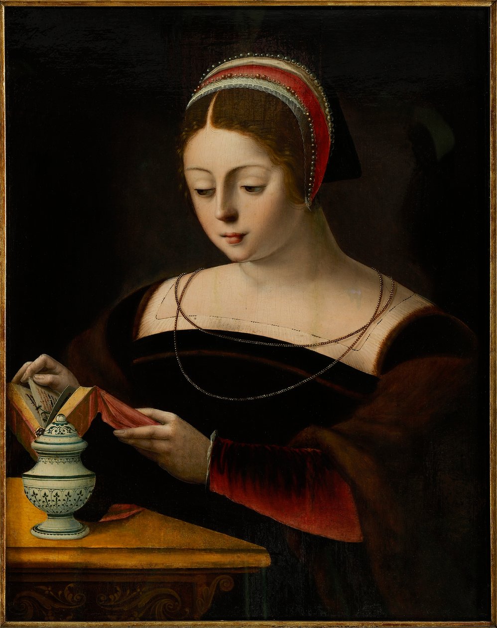 Maria Magdalena, ca. 1540. av Master of the Female Half Lengths