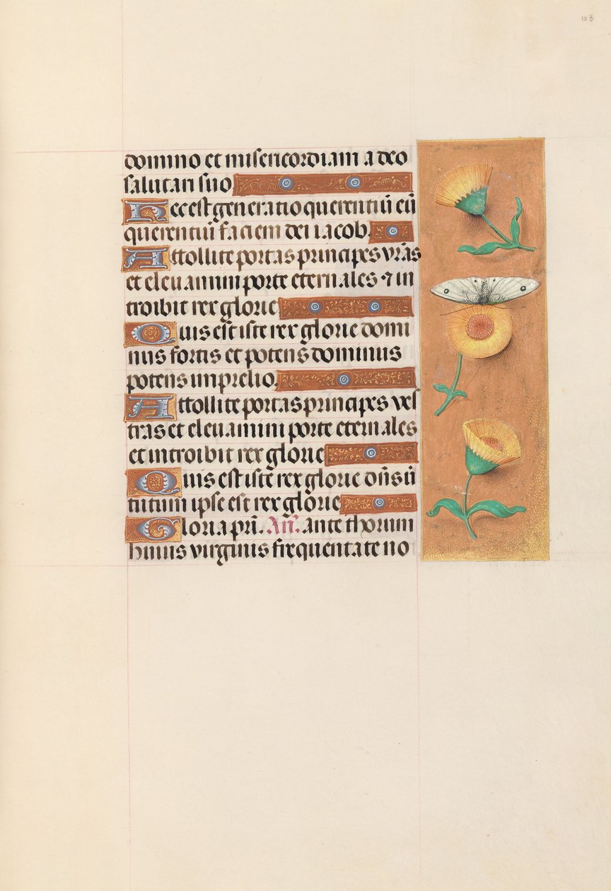 Hours of Queen Isabella the Catholic, Queen of Spain: Fol. 103r, ca. 1500. av Master of the First Prayerbook of Maximillian