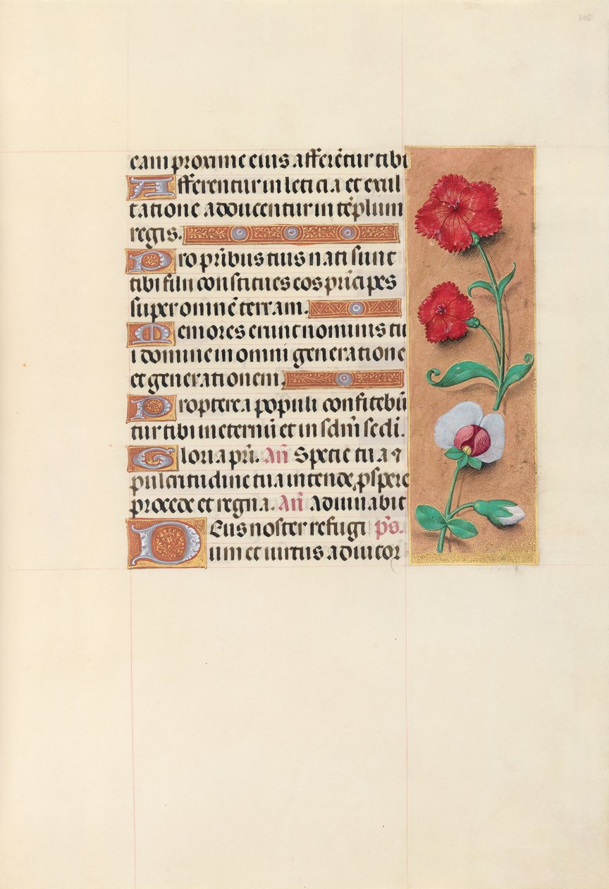 Hours of Queen Isabella the Catholic, Queen of Spain: Fol. 105r, ca. 1500. av Master of the First Prayerbook of Maximillian