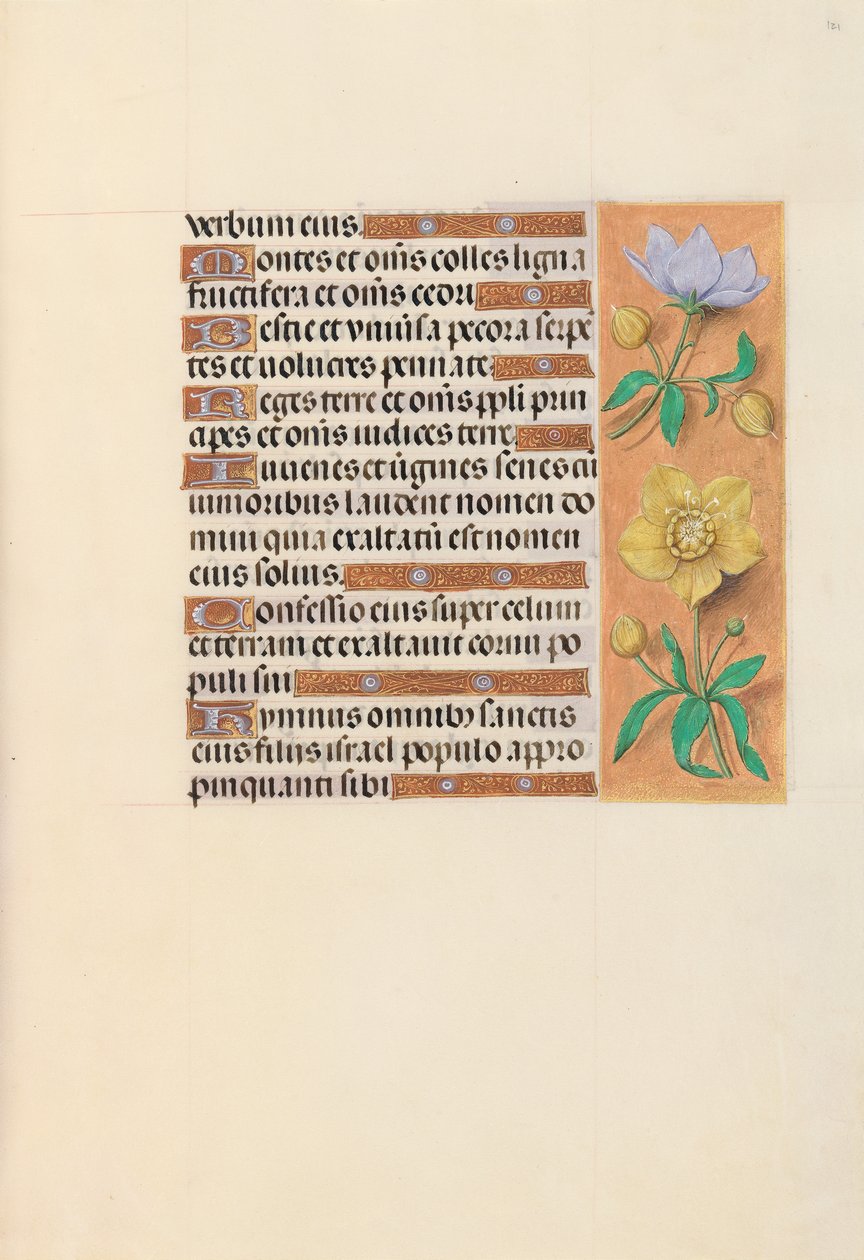 Hours of Queen Isabella the Catholic, Queen of Spain: Fol. 121r, ca. 1500. av Master of the First Prayerbook of Maximillian