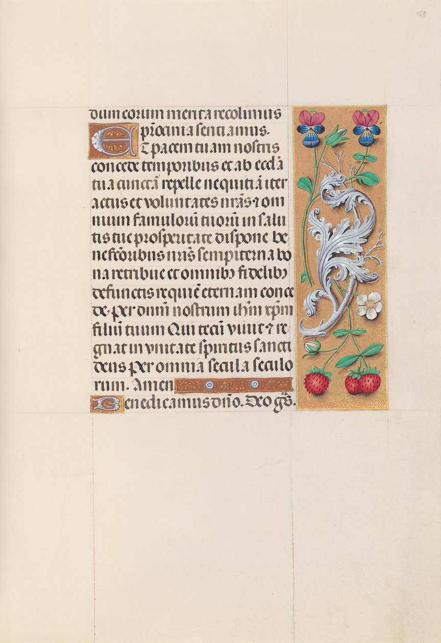 Hours of Queen Isabella the Catholic, Queen of Spain: Fol. 153r, ca. 1500. av Master of the First Prayerbook of Maximillian