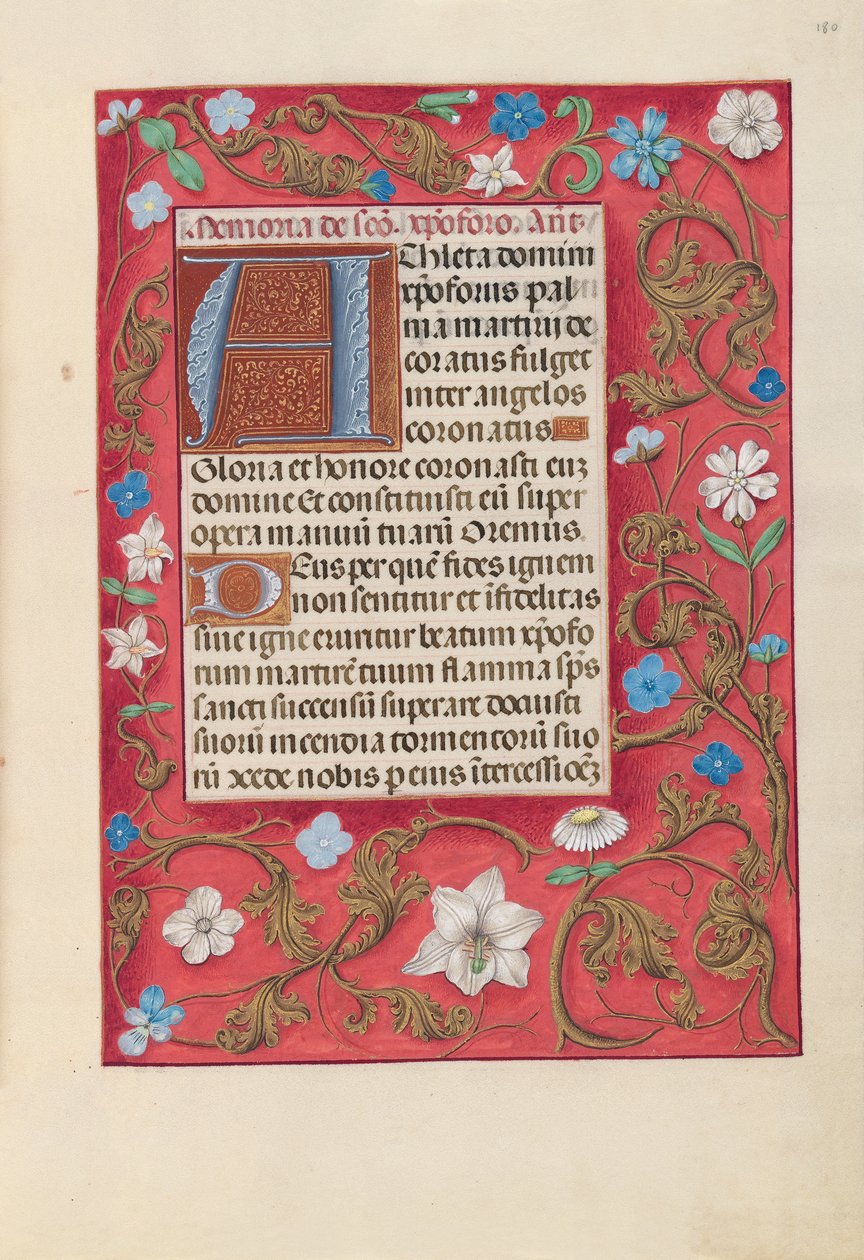 Hours of Queen Isabella the Catholic, Queen of Spain: Fol. 180r, ca. 1500. av Master of the First Prayerbook of Maximillian
