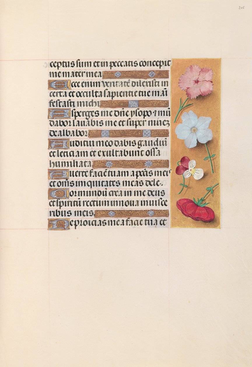 Hours of Queen Isabella the Catholic, Queen of Spain: Fol. 205r, ca. 1500. av Master of the First Prayerbook of Maximillian