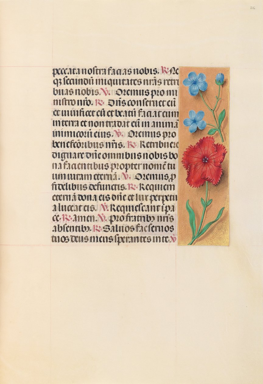 Hours of Queen Isabella the Catholic, Queen of Spain: Fol. 216r, ca. 1500. av Master of the First Prayerbook of Maximillian