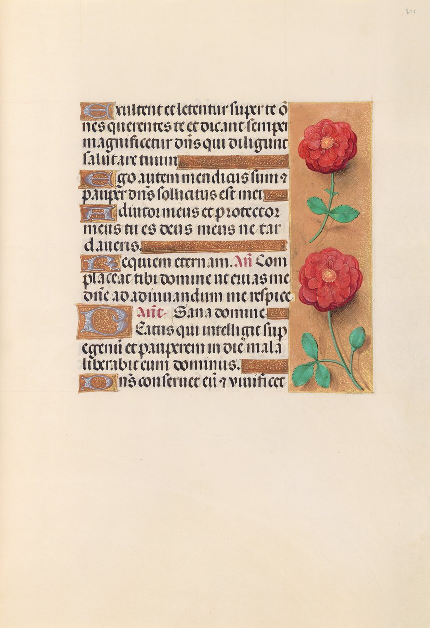 Hours of Queen Isabella the Catholic, Queen of Spain: Fol. 241r, ca. 1500. av Master of the First Prayerbook of Maximillian