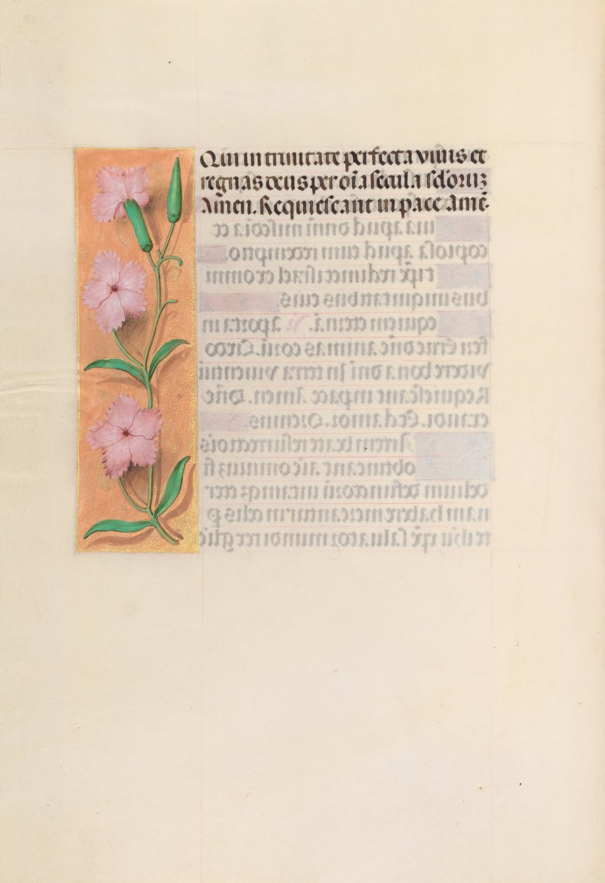 Hours of Queen Isabella the Catholic, Queen of Spain: Fol. 256v, Jomfru og barn, ca. 1500. av Master of the First Prayerbook of Maximillian
