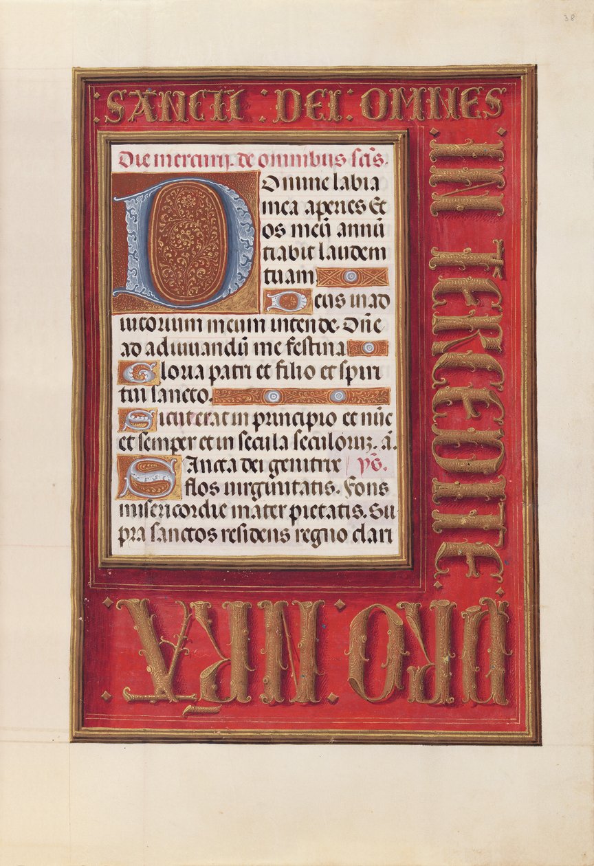 Hours of Queen Isabella the Catholic, Queen of Spain: Fol. 38r, ca. 1500. av Master of the First Prayerbook of Maximillian