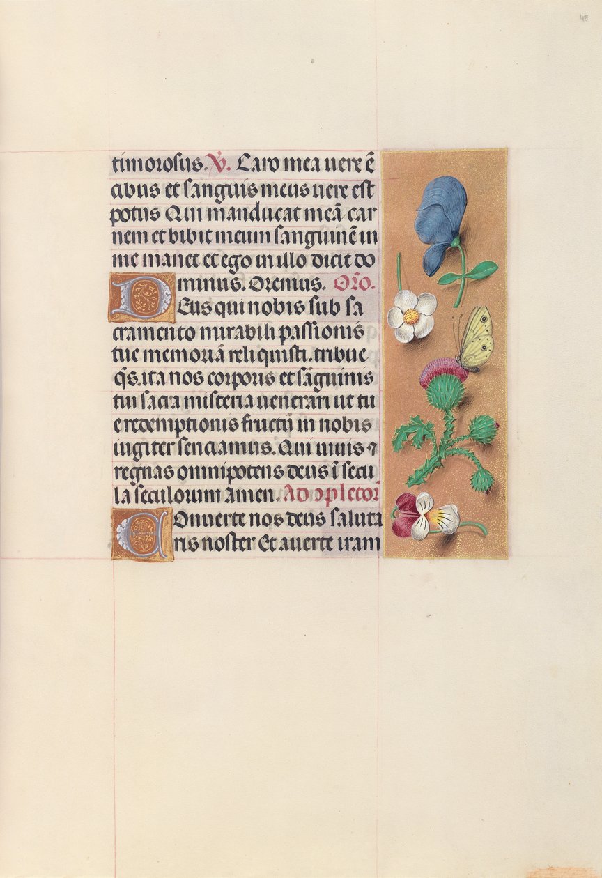 Hours of Queen Isabella the Catholic, Queen of Spain: Fol. 48r, ca. 1500. av Master of the First Prayerbook of Maximillian