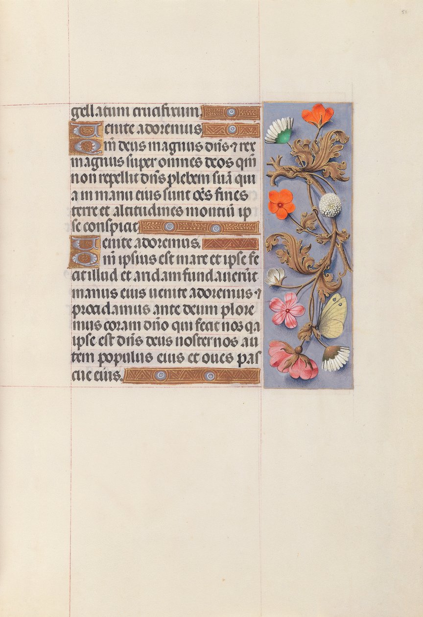 Hours of Queen Isabella the Catholic, Queen of Spain: Fol. 51r, c. 1500. av Master of the First Prayerbook of Maximillian