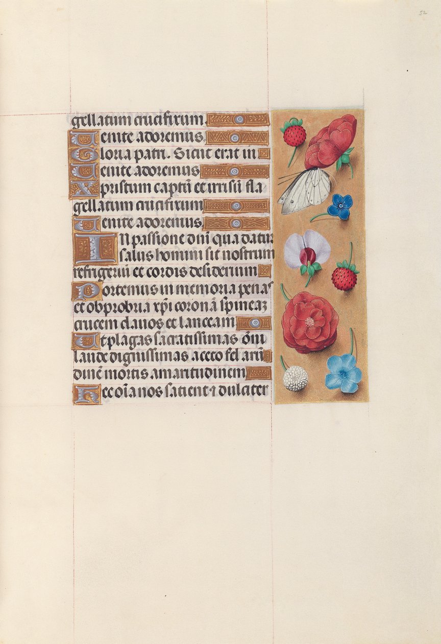 Hours of Queen Isabella the Catholic, Queen of Spain: Fol. 52r, c. 1500. av Master of the First Prayerbook of Maximillian