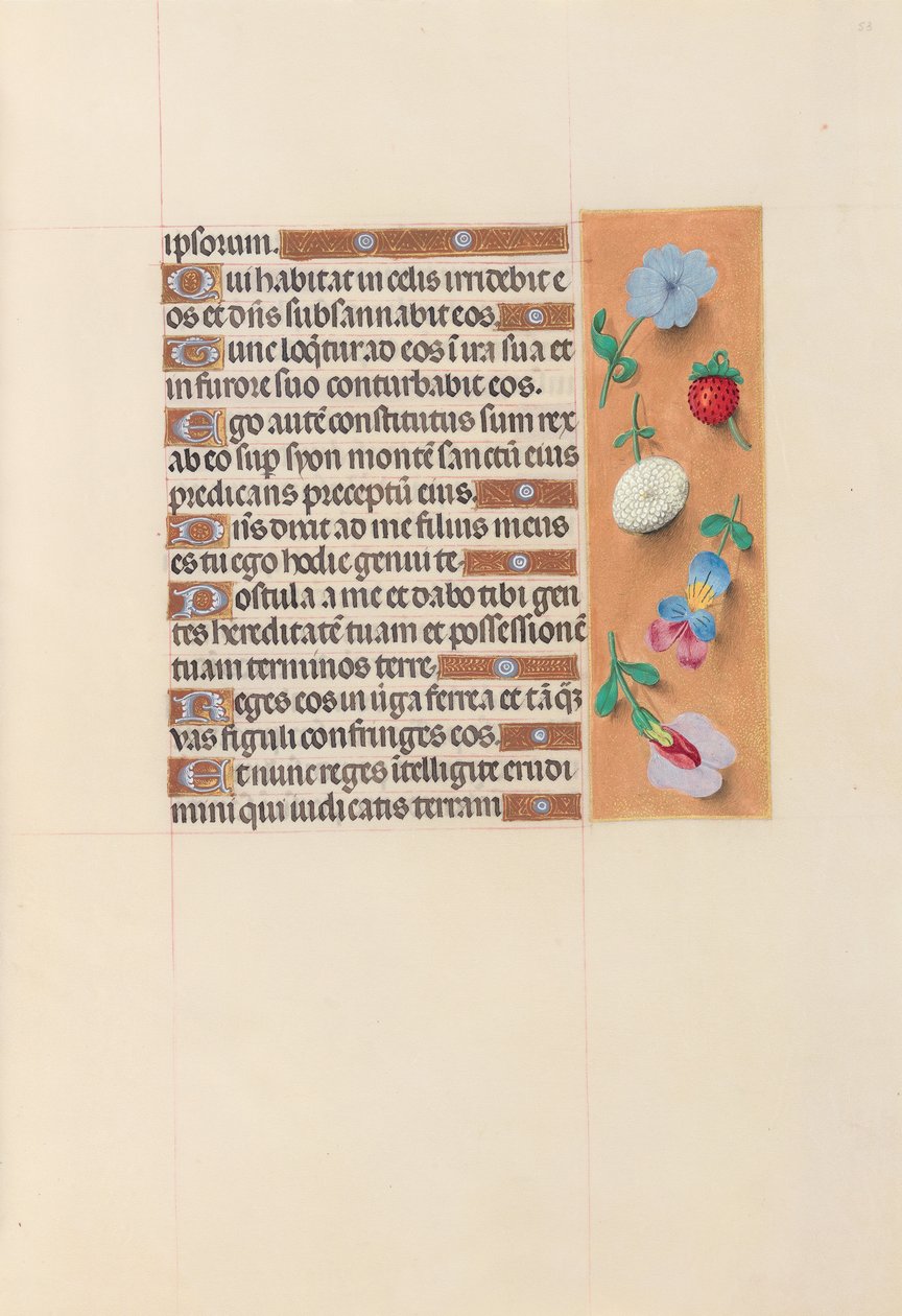Hours of Queen Isabella the Catholic, Queen of Spain: Fol. 53r, c. 1500. av Master of the First Prayerbook of Maximillian