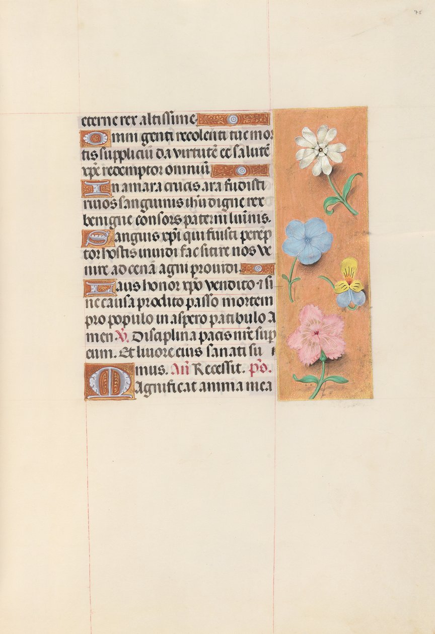 Hours of Queen Isabella the Catholic, Queen of Spain: Fol. 75r, ca. 1500. av Master of the First Prayerbook of Maximillian