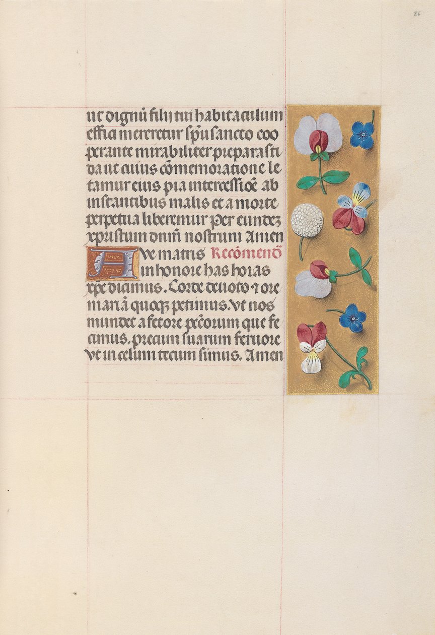 Hours of Queen Isabella the Catholic, Queen of Spain: Fol. 86r, ca. 1500. av Master of the First Prayerbook of Maximillian