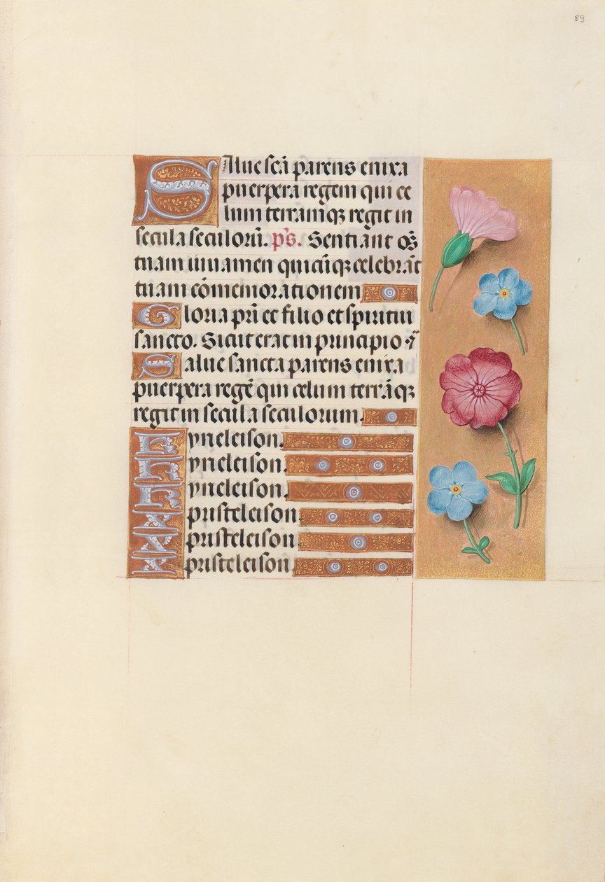 Hours of Queen Isabella the Catholic, Queen of Spain: Fol. 89r, ca. 1500. av Master of the First Prayerbook of Maximillian
