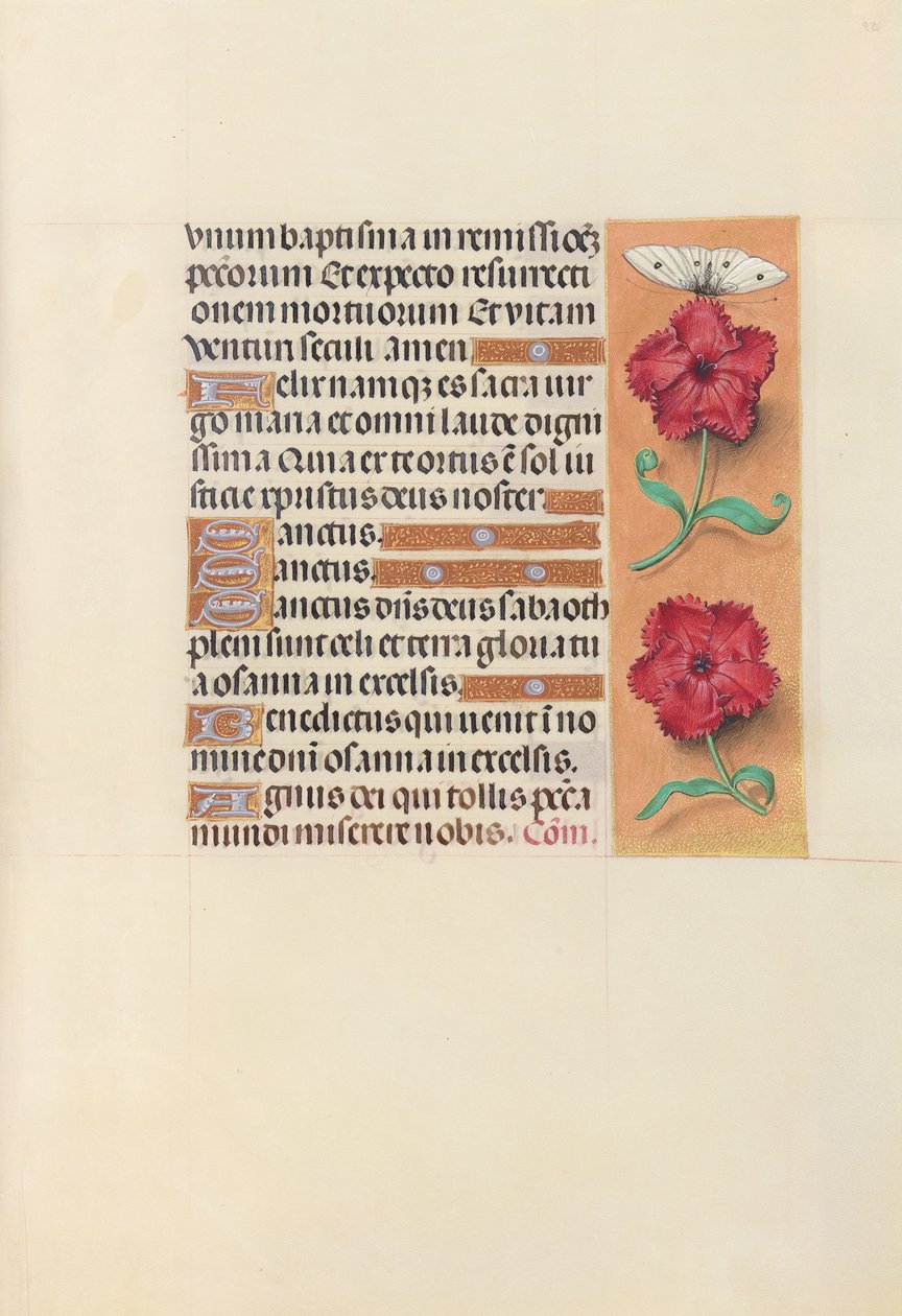 Hours of Queen Isabella the Catholic, Queen of Spain: Fol. 92r, ca. 1500. av Master of the First Prayerbook of Maximillian