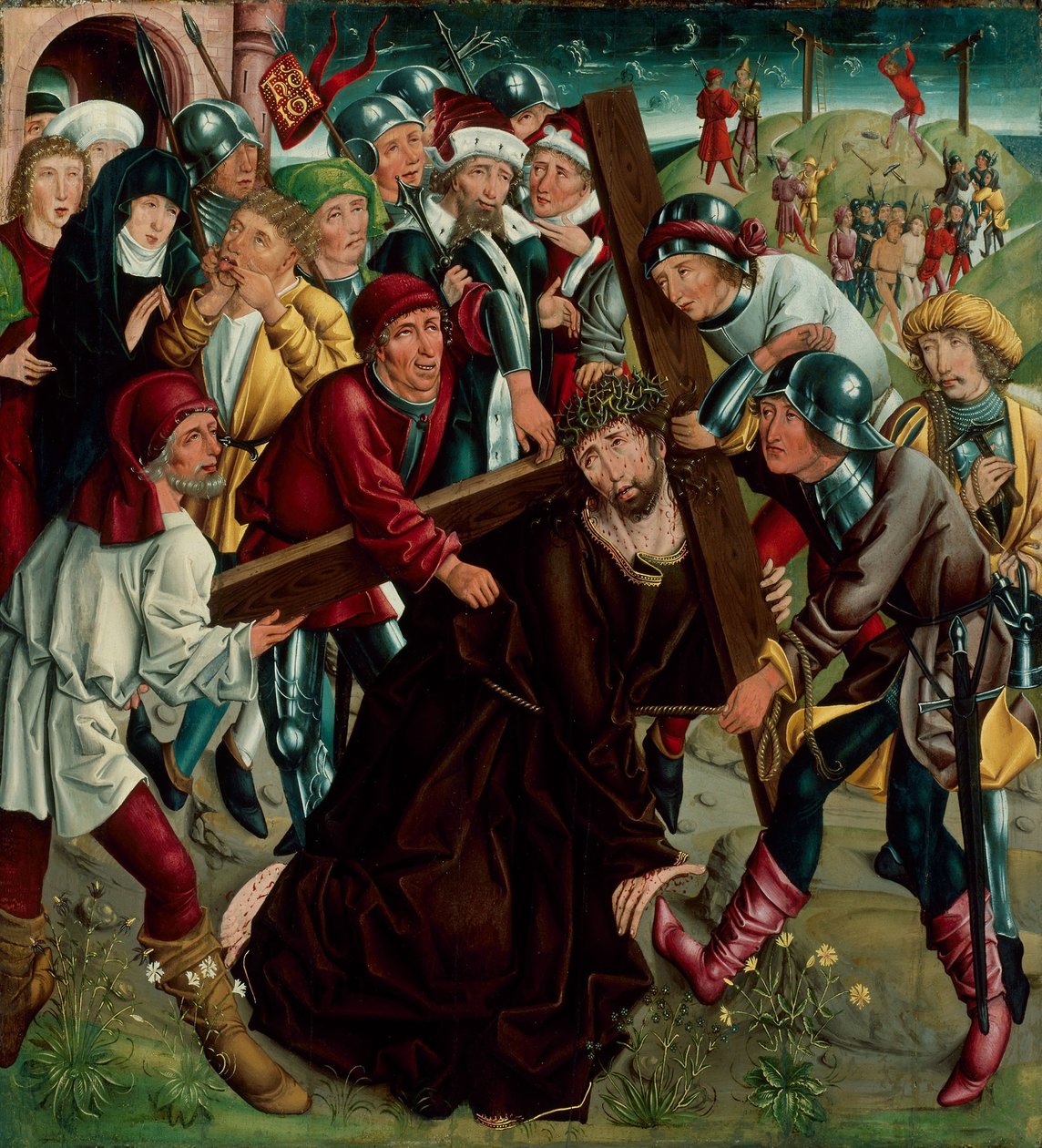 Kristus som bærer korset, ca. 1490 av Master of the Freising Visitation