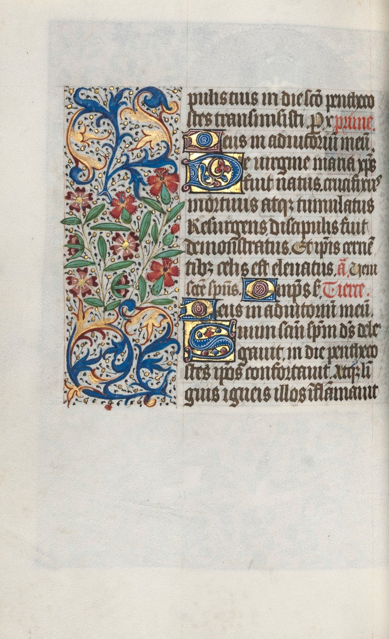 Timebok Bruk av Rouen: fol. 100v, ca. 1470. av Master of the Geneva Latini