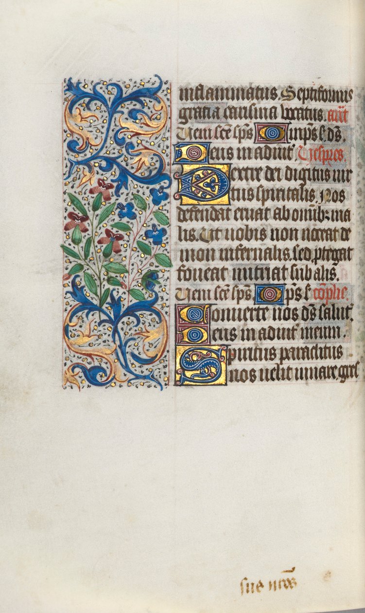Timebok Bruk av Rouen: fol. 101v, ca. 1470. av Master of the Geneva Latini
