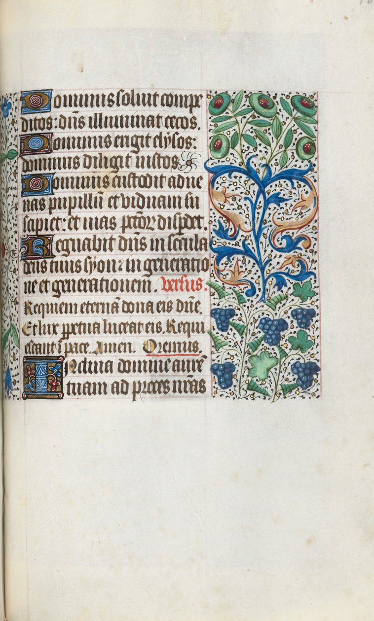Timebok Bruk av Rouen: fol. 109r, ca. 1470. av Master of the Geneva Latini
