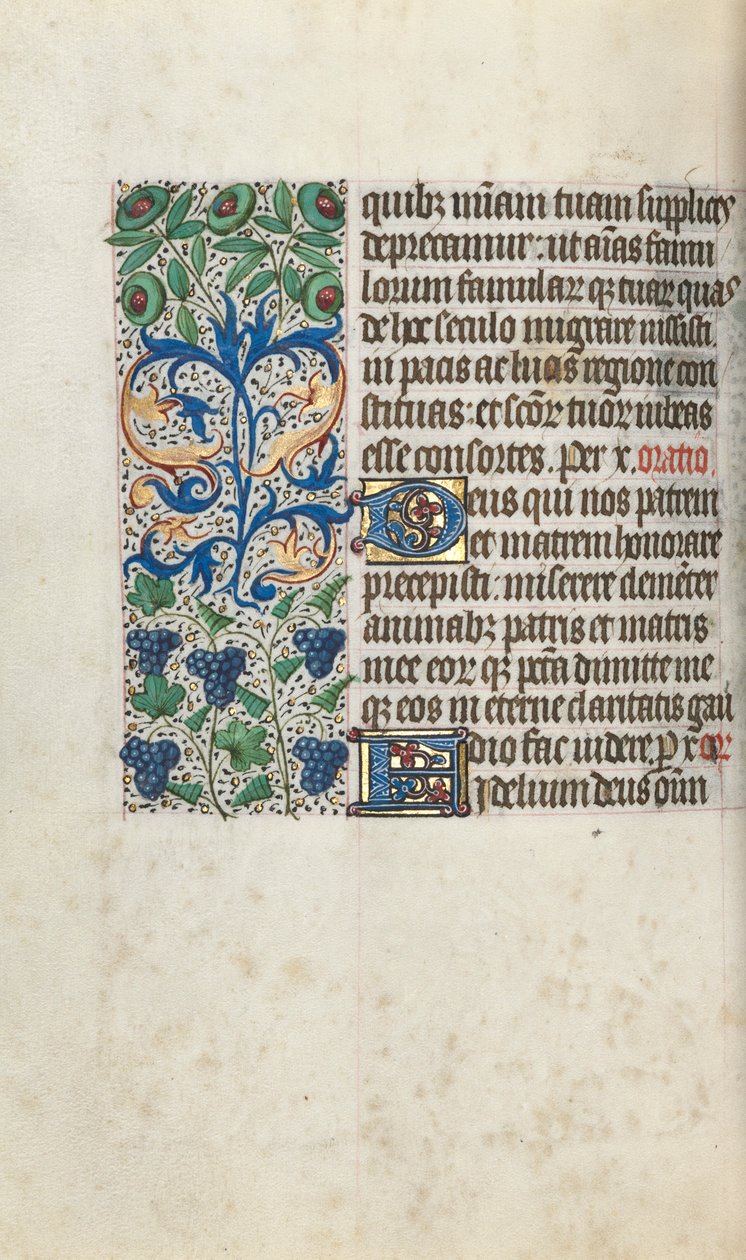Timebok Bruk av Rouen: fol. 109v, ca. 1470. av Master of the Geneva Latini