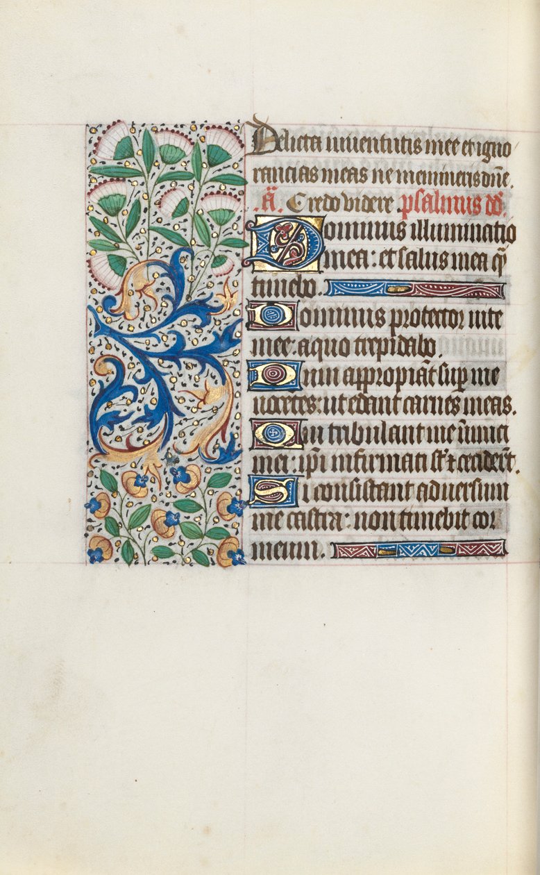 Timebok Bruk av Rouen: fol. 120v, ca. 1470. av Master of the Geneva Latini