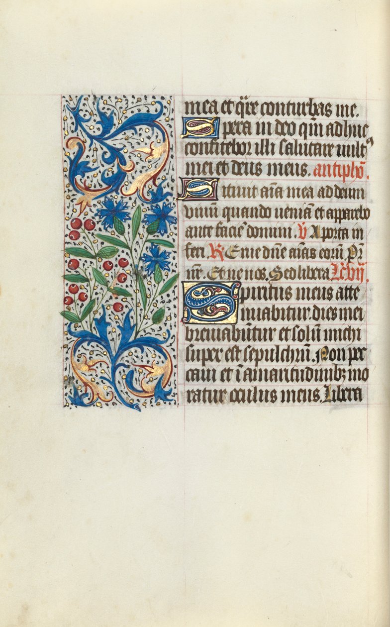 Timebok Bruk av Rouen: fol. 130v, ca. 1470. av Master of the Geneva Latini
