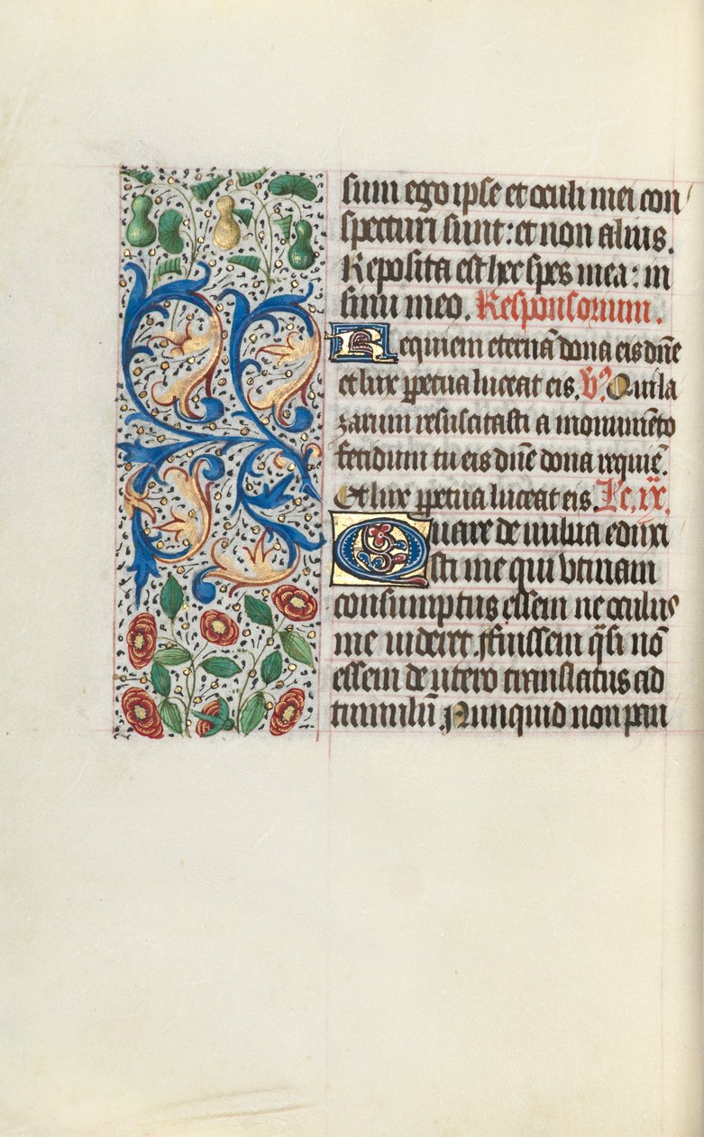 Timebok Bruk av Rouen: fol. 132v, ca. 1470. av Master of the Geneva Latini