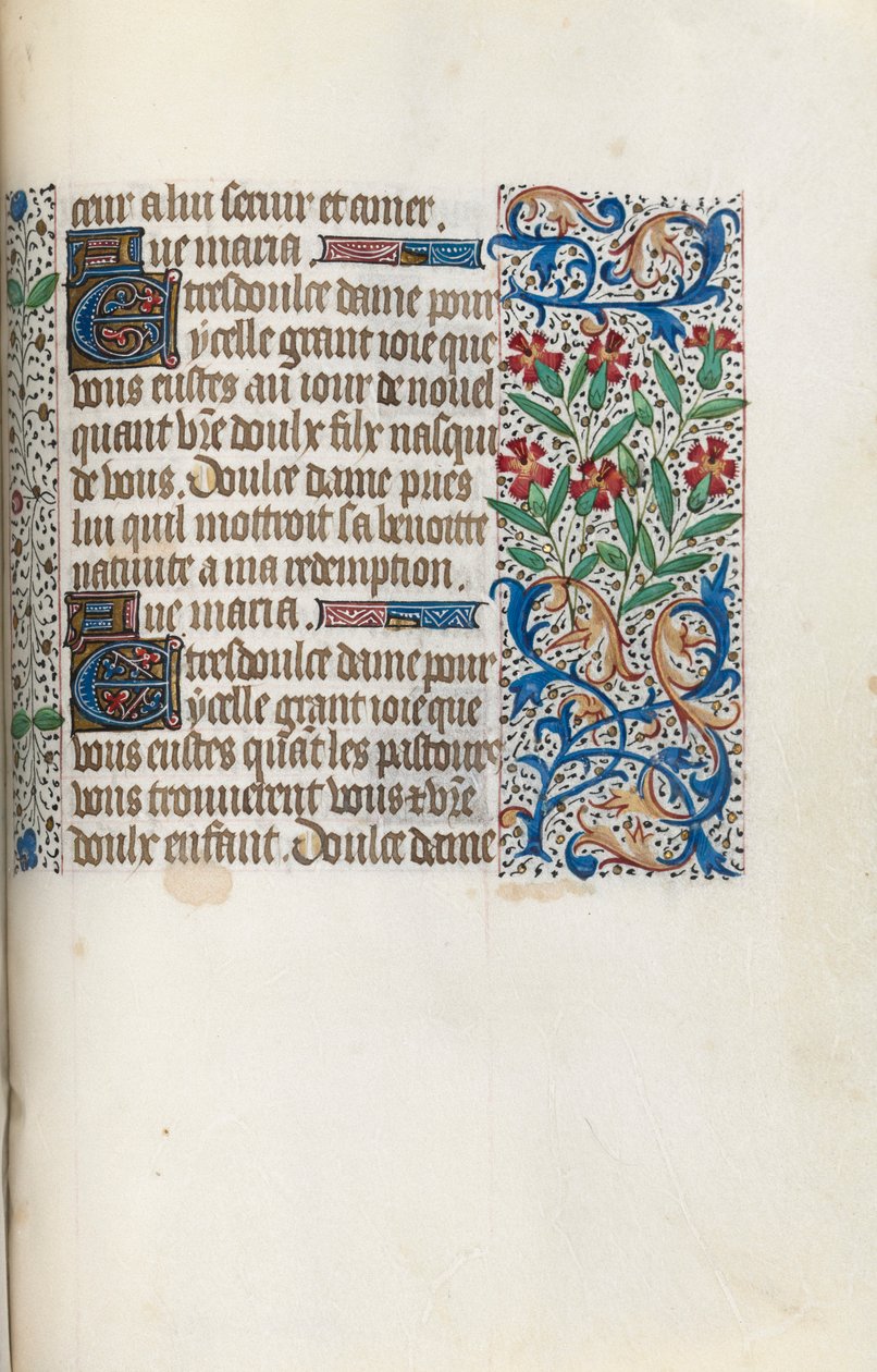 Timebok Bruk av Rouen: fol. 148r, ca. 1470. av Master of the Geneva Latini