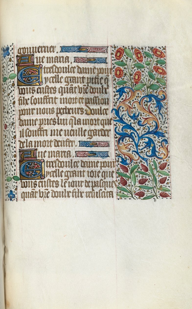 Timebok Bruk av Rouen: fol. 150r, ca. 1470. av Master of the Geneva Latini