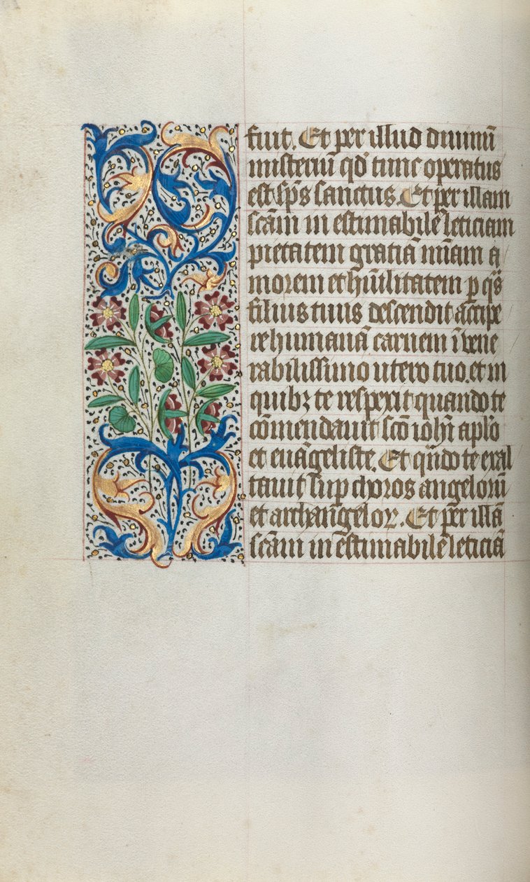 Timebok Bruk av Rouen: fol. 19v, ca. 1470. av Master of the Geneva Latini