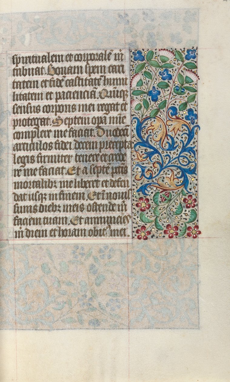 Timebok Bruk av Rouen: fol. 22r, c. 1470. av Master of the Geneva Latini