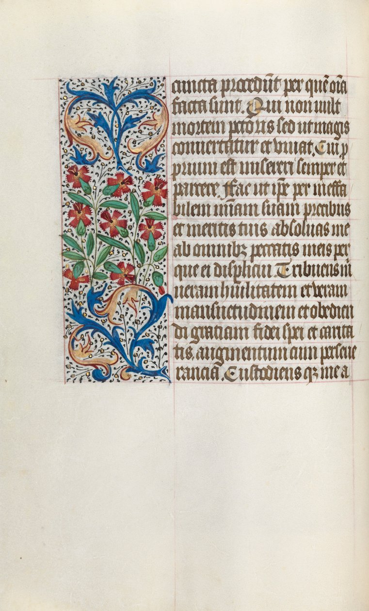 Timebok Bruk av Rouen: fol. 24v, c. 1470. av Master of the Geneva Latini