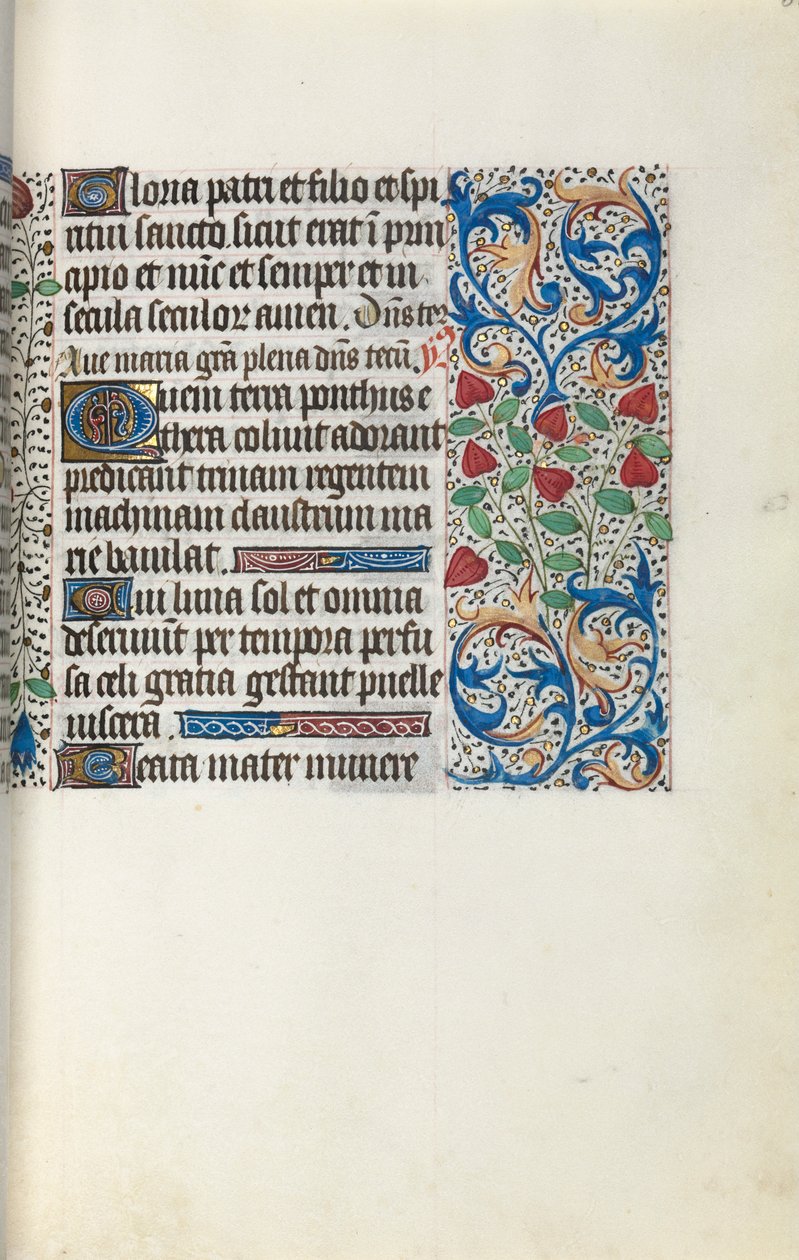 Timebok Bruk av Rouen: fol. 30r, c. 1470. av Master of the Geneva Latini
