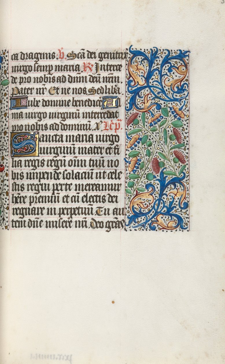 Timebok Bruk av Rouen: fol. 35r, c. 1470. av Master of the Geneva Latini